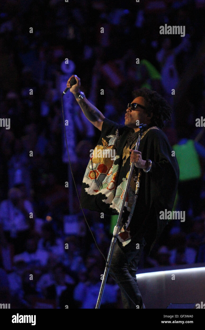 New York, New York, USA. 27th July, 2016. Third Day of the Democratic National Convention held at The Wells Fargo Center in Philadelphia PA. Lenny Kravits Credit:  Bruce Cotler/Globe Photos/ZUMA Wire/Alamy Live News Stock Photo