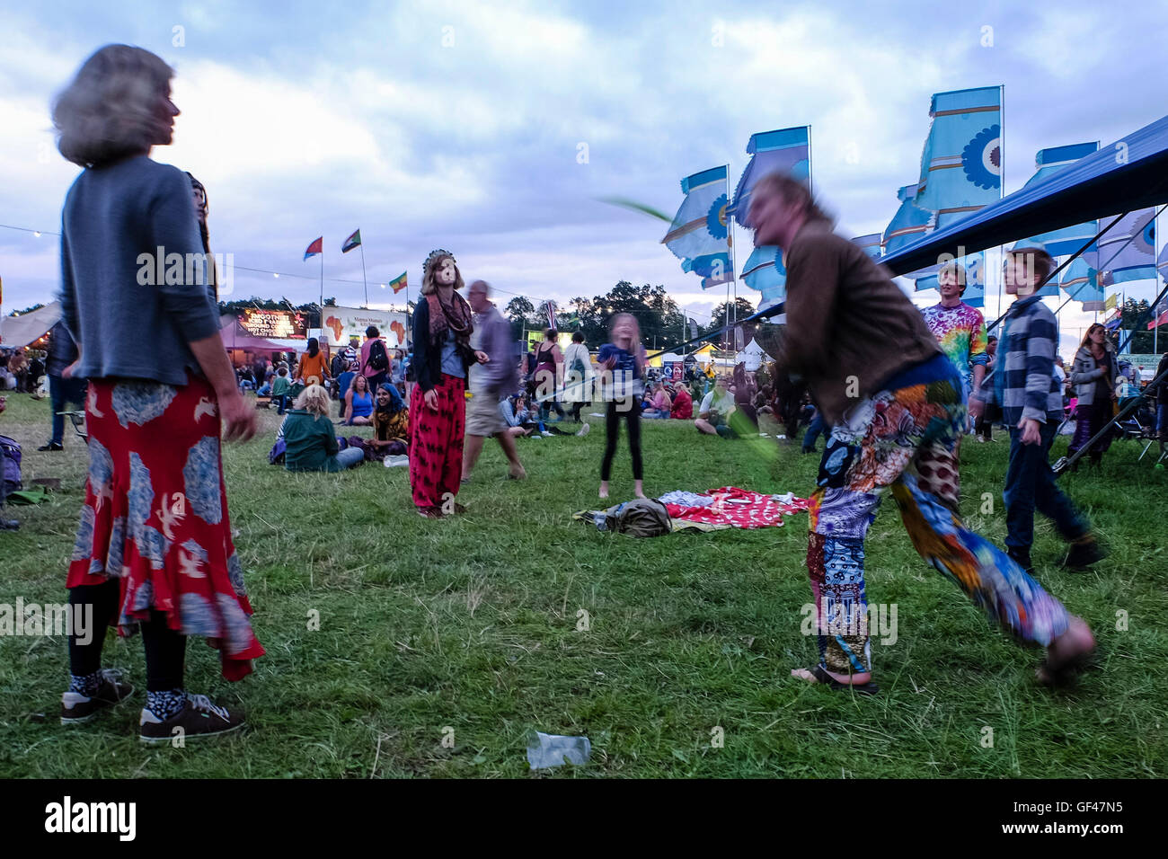 WOMAD 2016 at Charlton Park, Malmesbury on 29/07/2016 . Pictured A group of people play catch