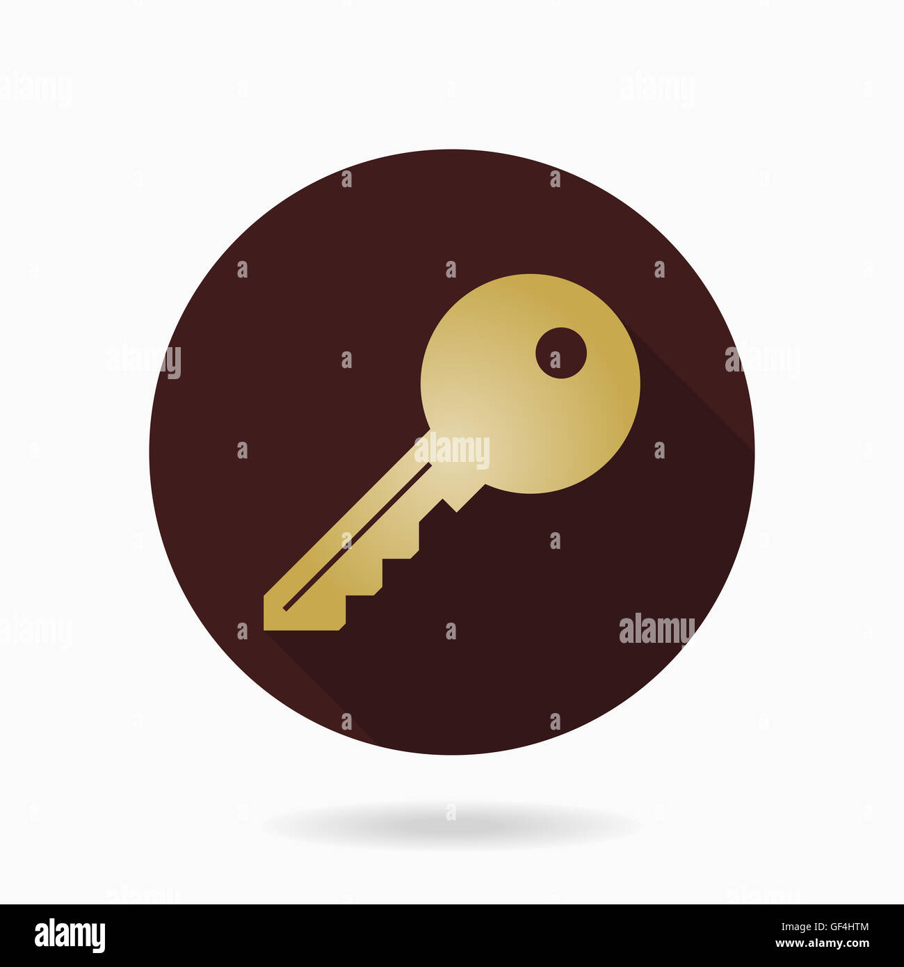Fine Key Flat Icon Stock Photo - Alamy