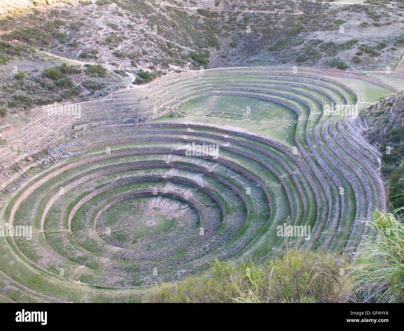 The circular terraces of Moray Stock Photo