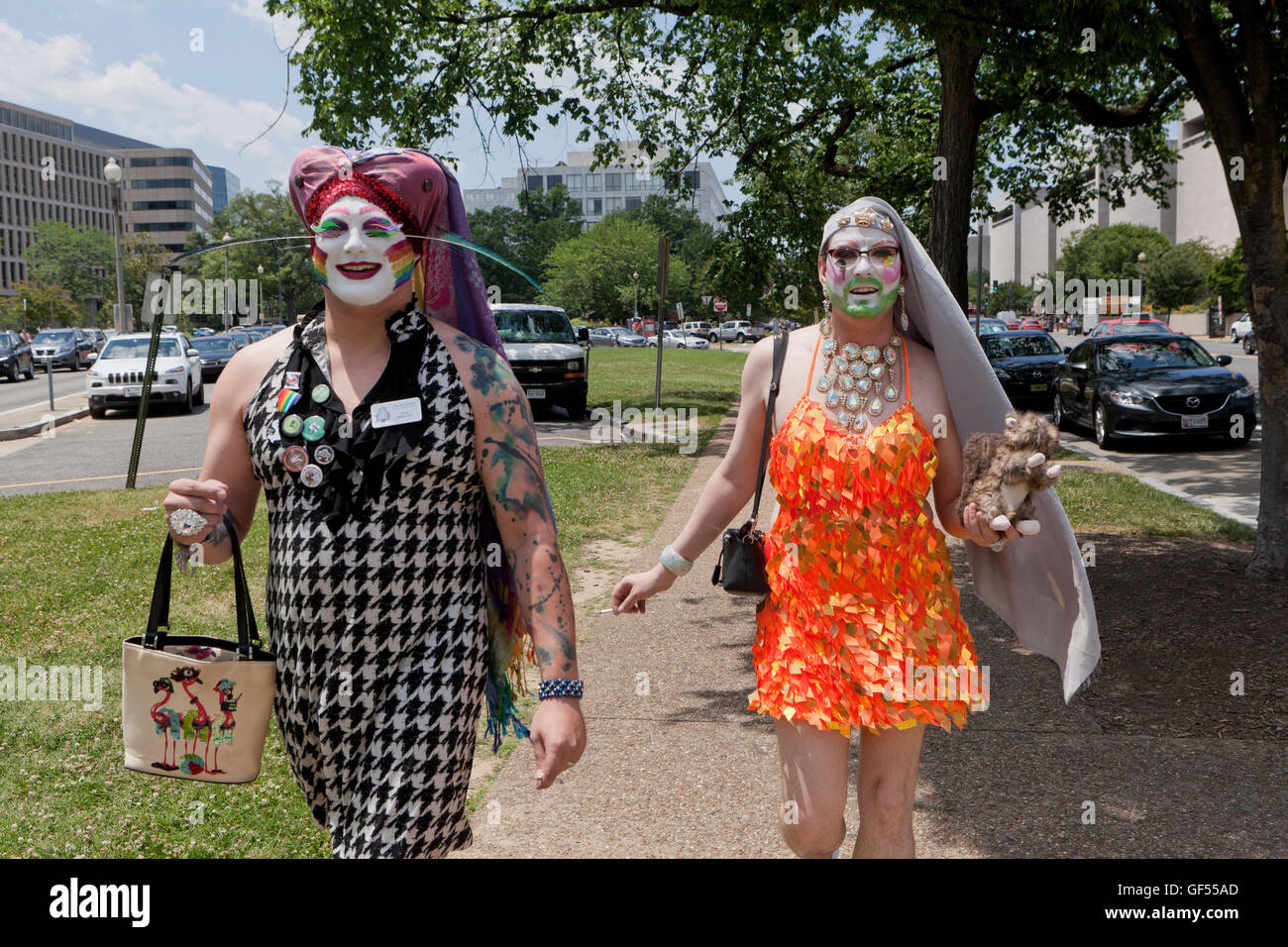Drag queens at gay pride festival - Washington, DC USA Stock Photo