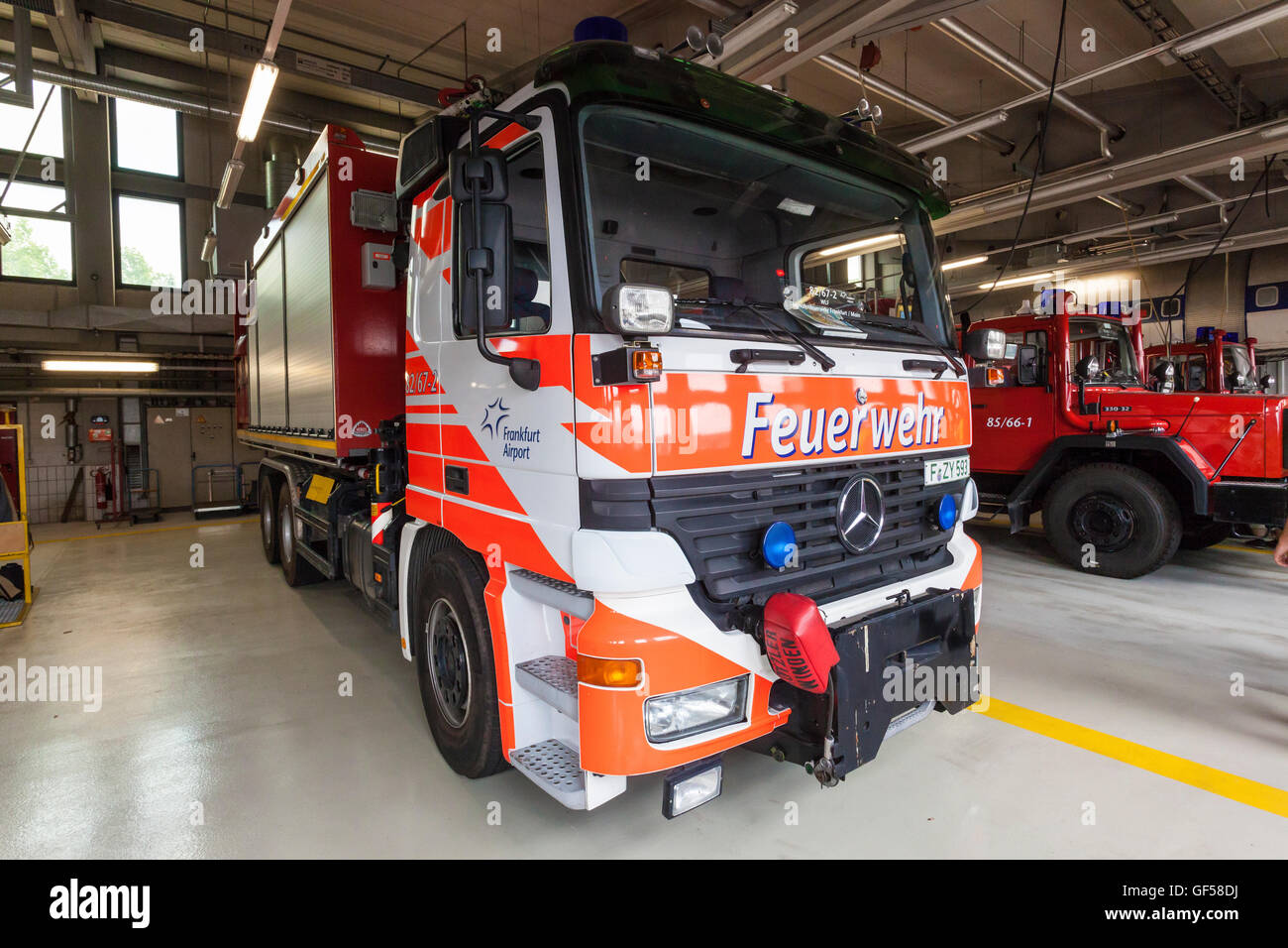 Fire Trucks at the Airport Stock Photo - Alamy