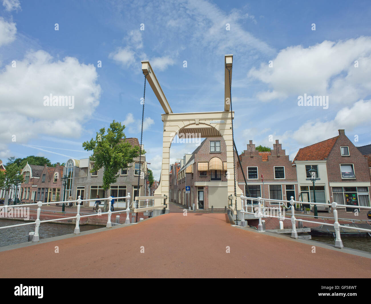 Dutch Cantilever Bridge Alkmaar Holland Stock Photo