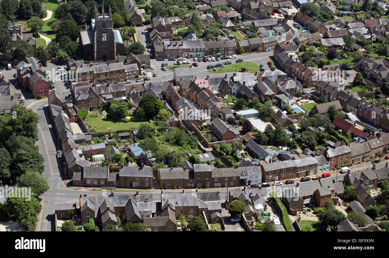 aerial view of Dedington in Oxfordshire, UK Stock Photo - Alamy