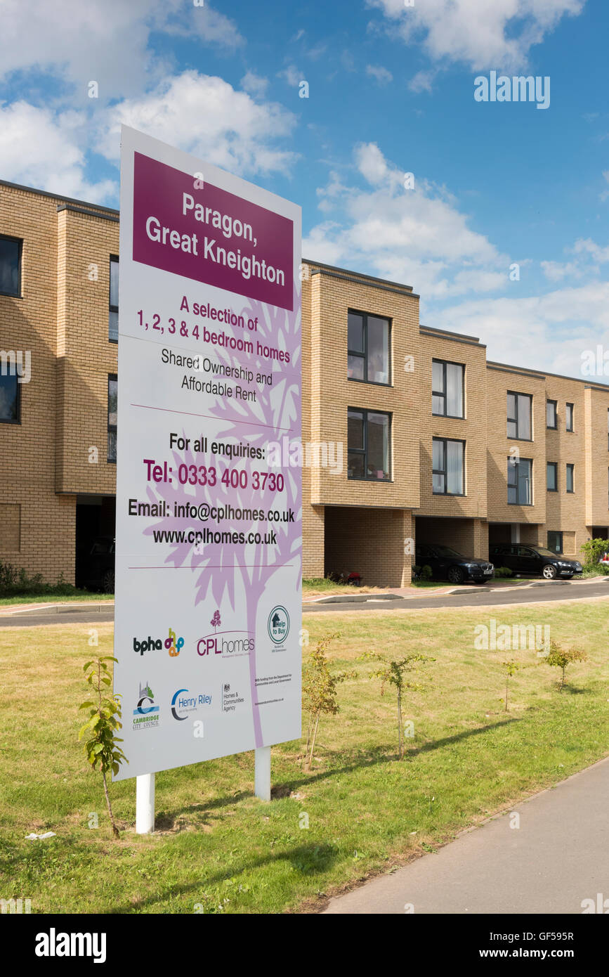 New build homes at Great Knighton on the southern edge of Cambridge UK