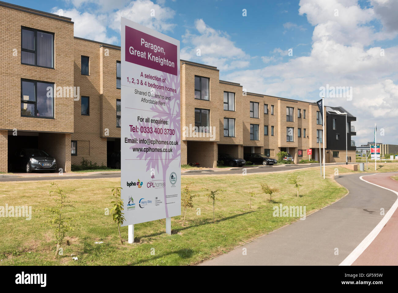 New build homes at Great Knighton on the southern edge of Cambridge UK
