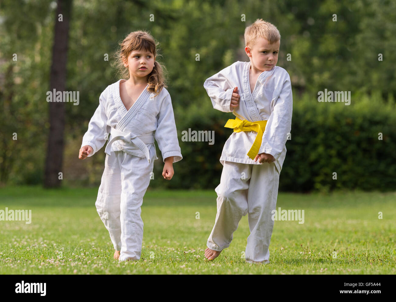 Karate kids martial Arts Stock Photo Alamy