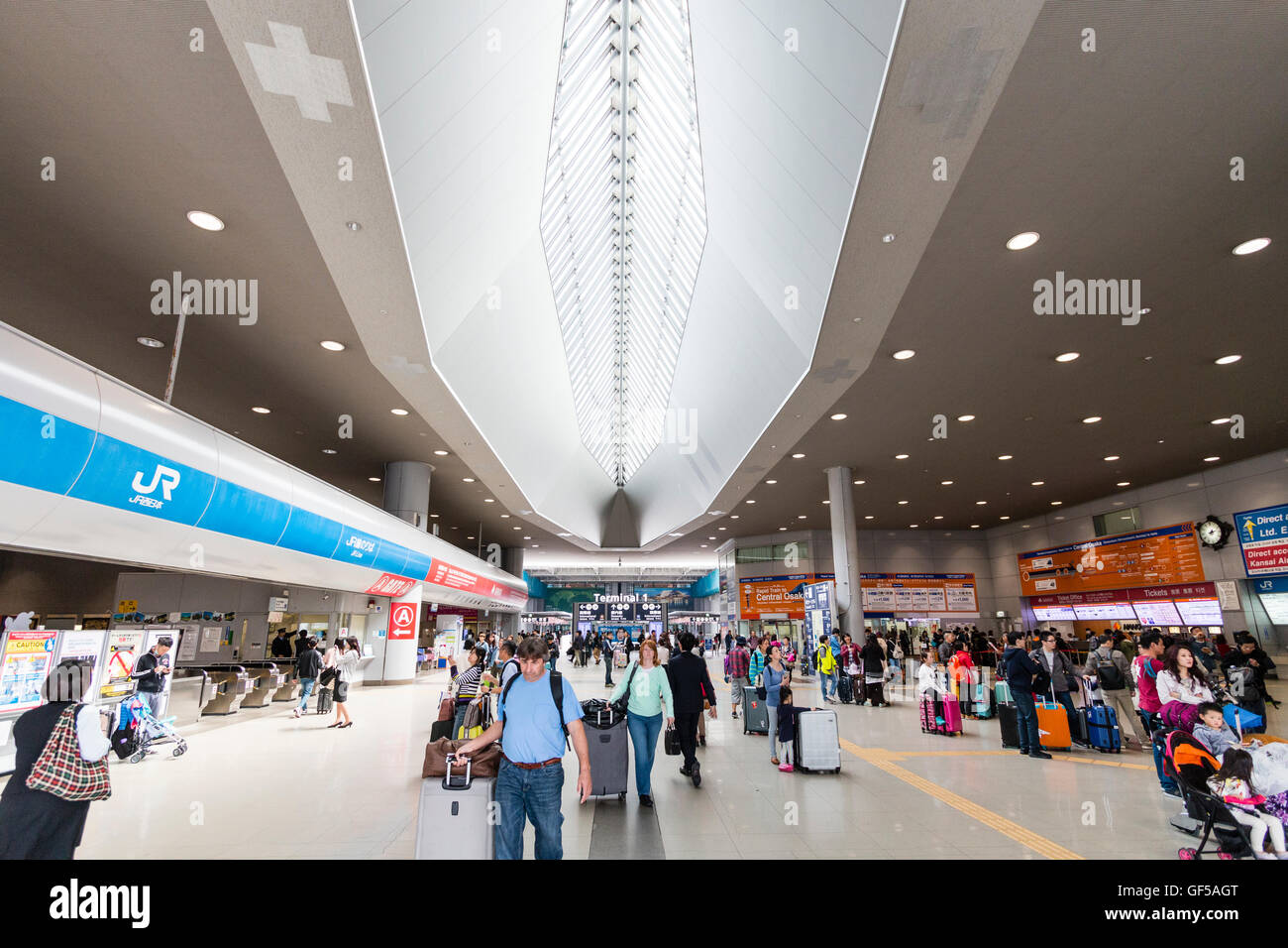 Japan, Osaka, Kansai airport, KIX. Interior Aeroplaze transport hub