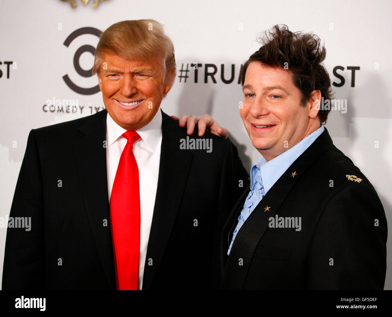 Donald Trump and Jeffrey Ross pictured at the Central Roast of