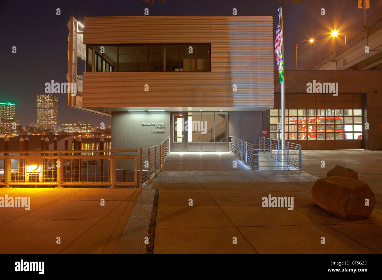 Fire Department building near downtown Portland Oregon Stock Photo Alamy