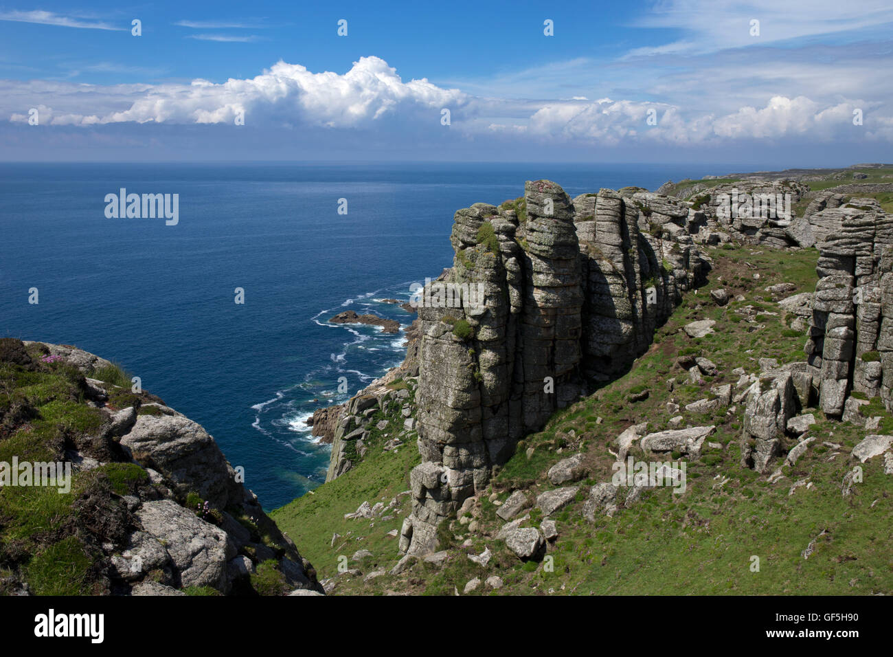 Rocky west coast at Lundy Island,Bristol Channel,Devon,England Stock Photo