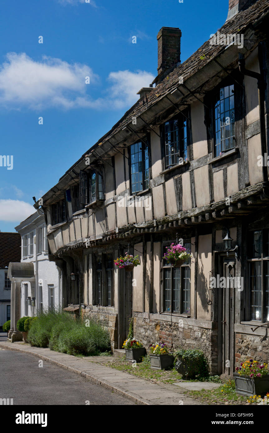 Old buildings in village of Cerne Abbas, Dorset,England Stock Photo