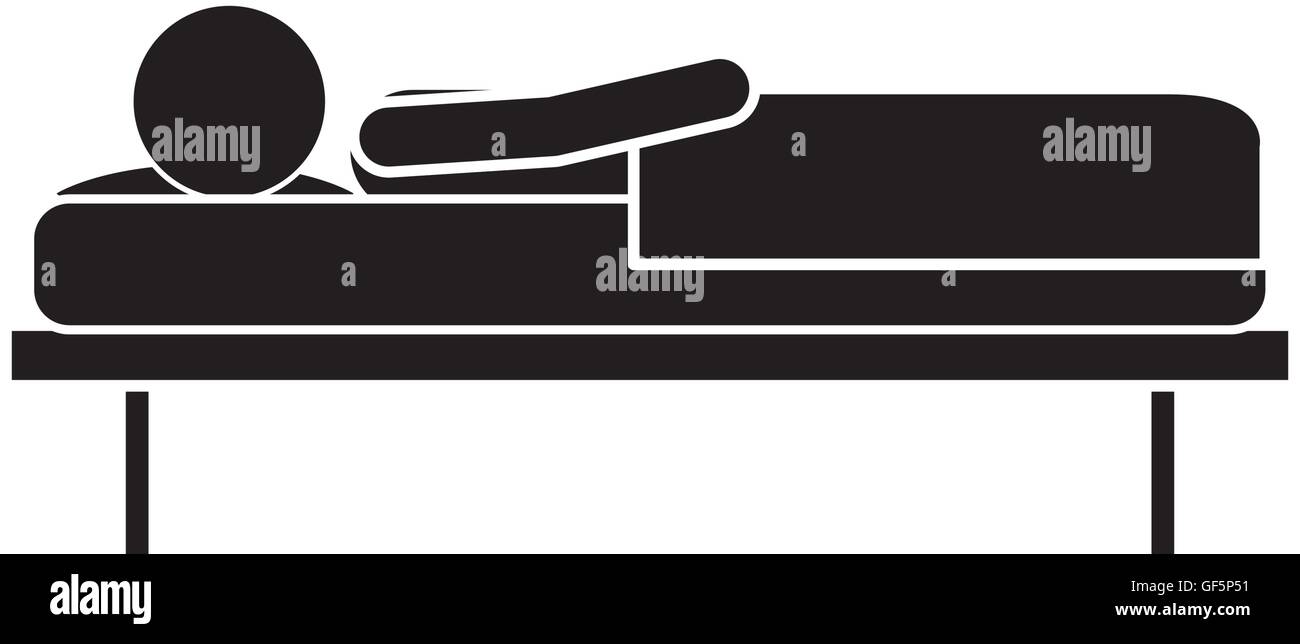 Man lying in hospital bed Cut Out Stock Images & Pictures Alamy