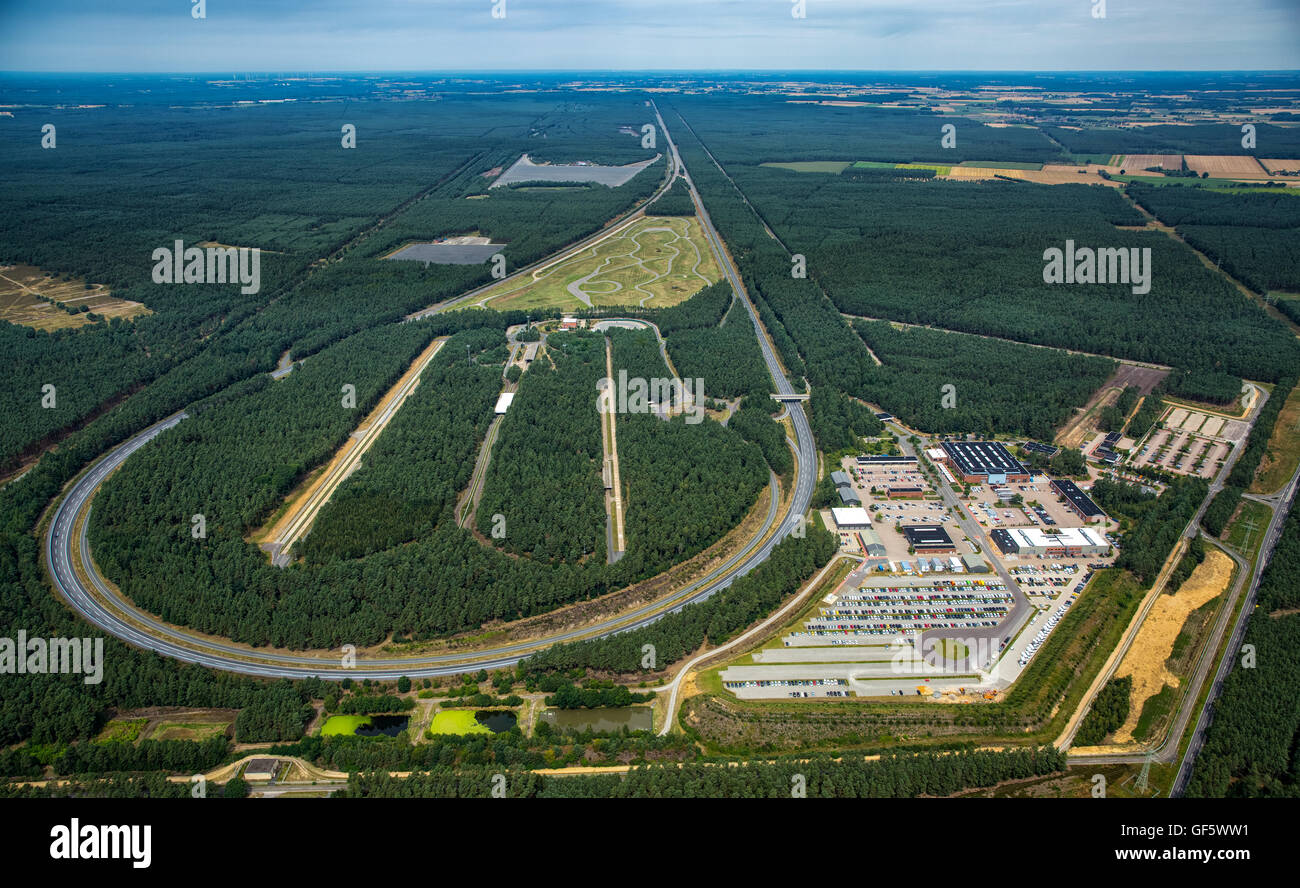 Aerial view, Volkswagen AG test track EhraLessien, test track in Ehra Aerial view, Volkswagen AG test track EhraLessien, test track in Ehra