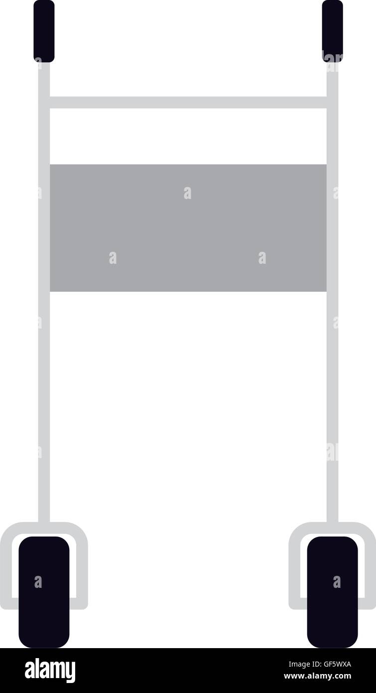 walker for disabled person isolated icon design Stock Vector Image ...