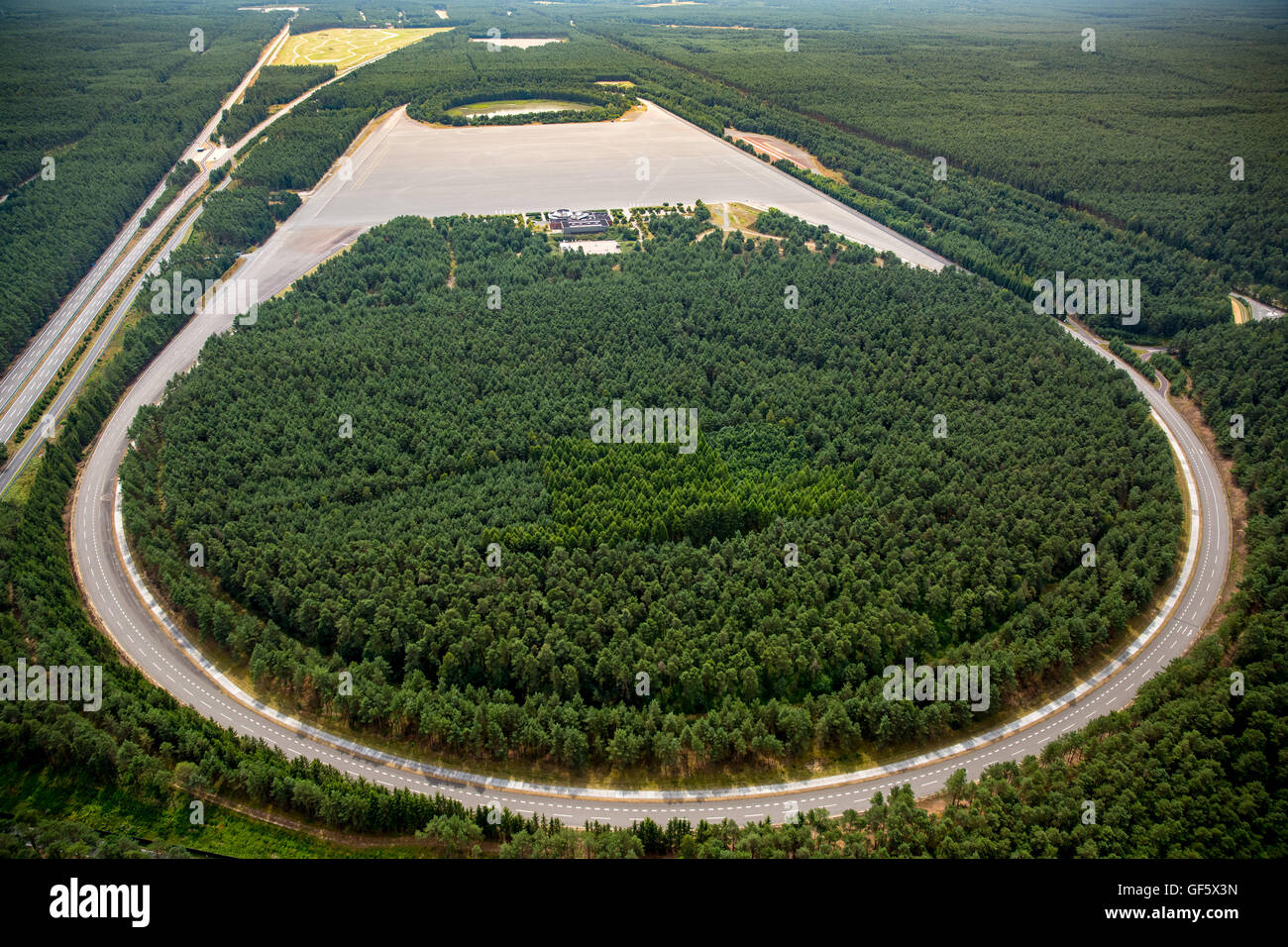 Aerial view, Volkswagen AG test track EhraLessien, test track in Ehra Aerial view, Volkswagen AG test track EhraLessien, test track in Ehra