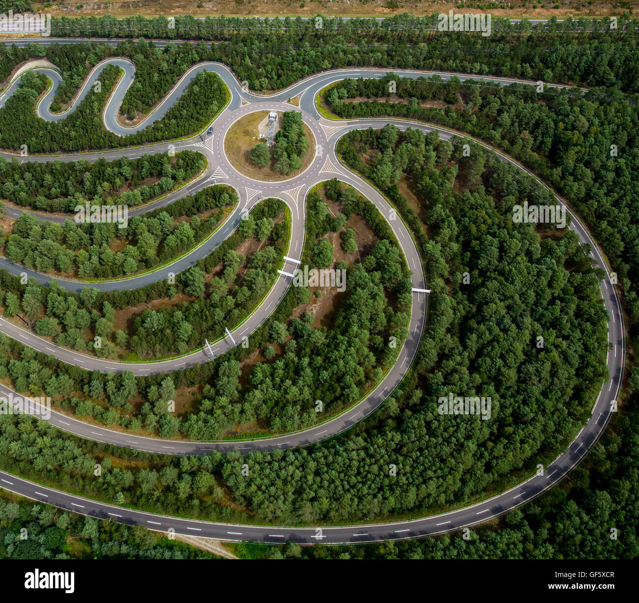 Aerial View Volkswagen Ag Test Track Ehra Lessien Roundabout Stock Photo Alamy