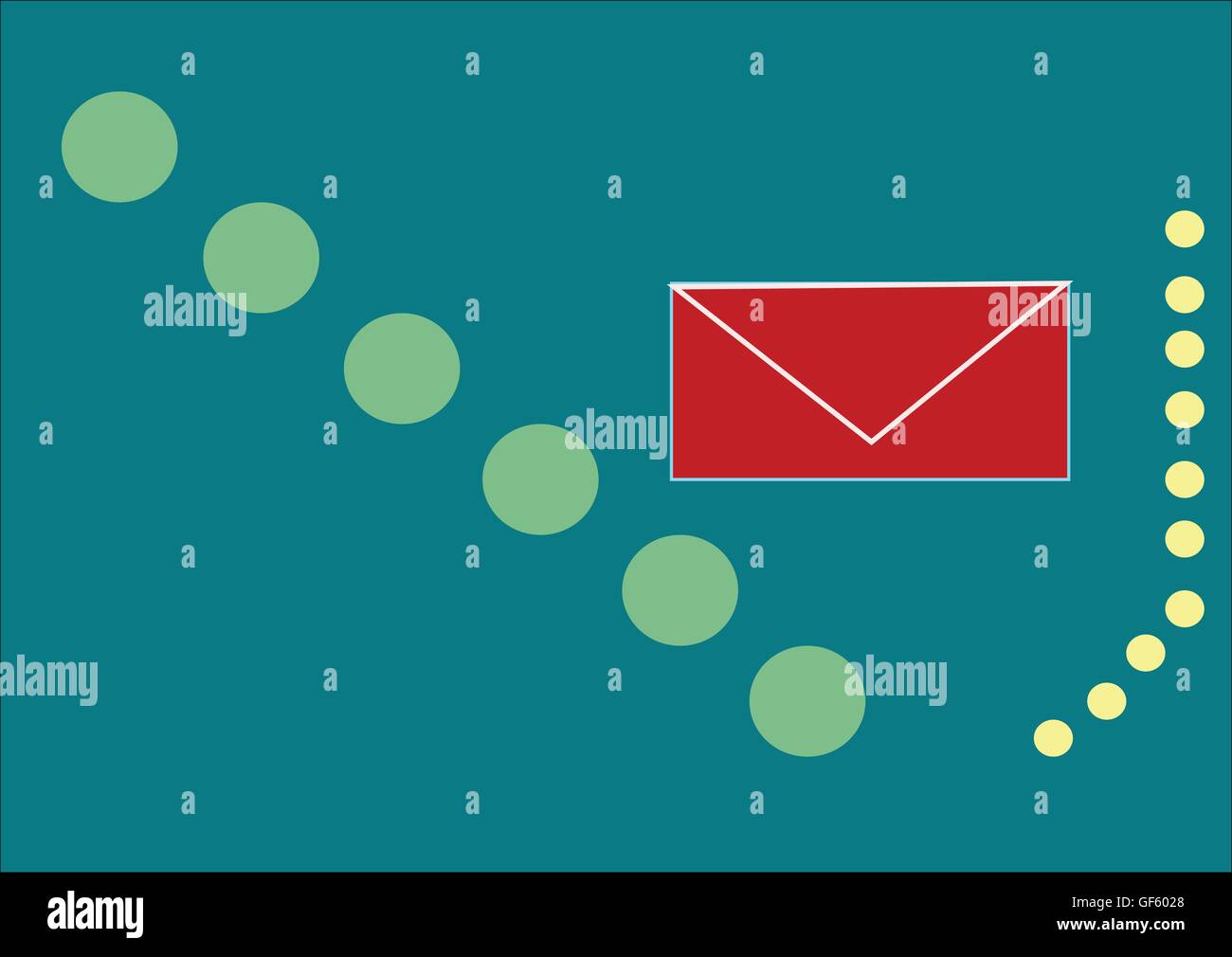 illustration which shows a mail icon on a beautiful background Stock ...