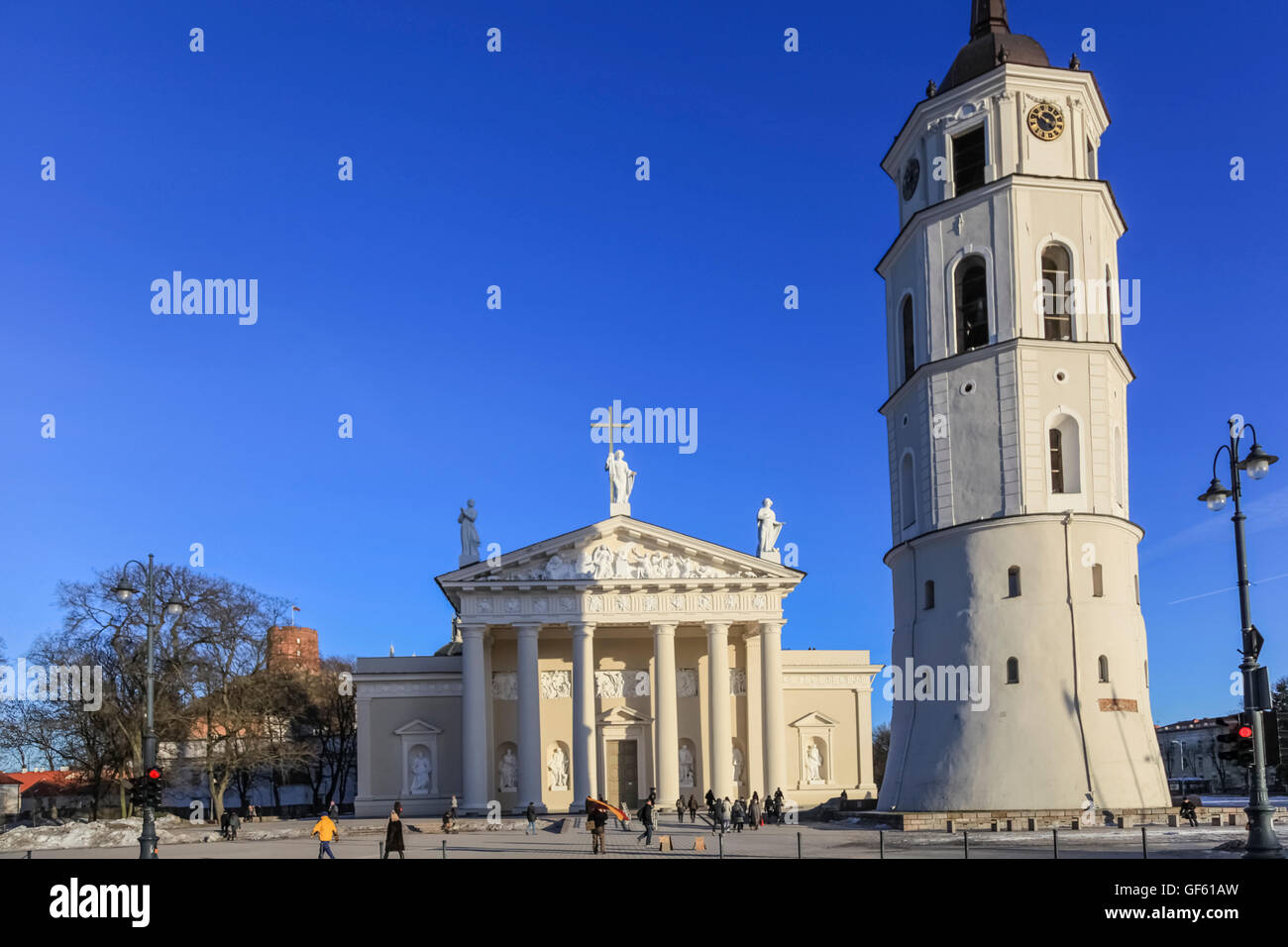A stroll to the sights of Vilnius. Stock Photo