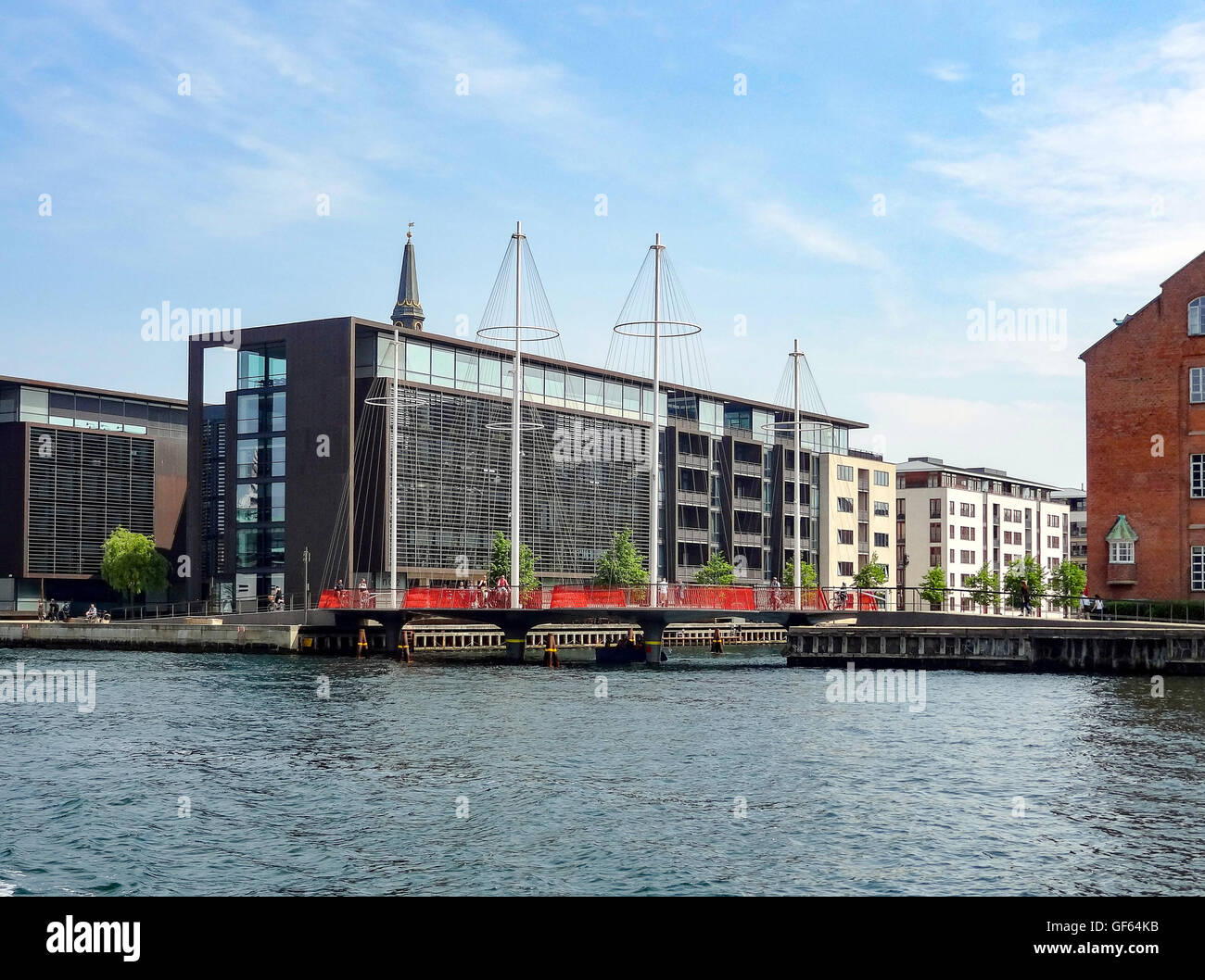 waterside scenery in Copenhagen, the capital city of Denmark Stock Photo