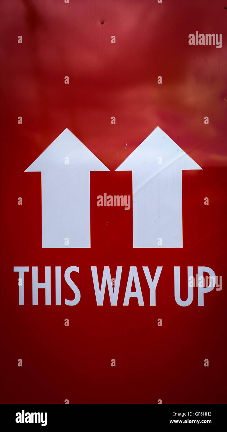 'This Way Up' Stock Photo