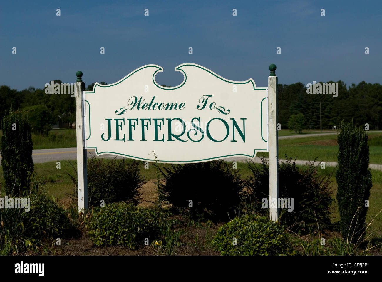 to Jefferson sign South Carolina USA Stock Photo Alamy