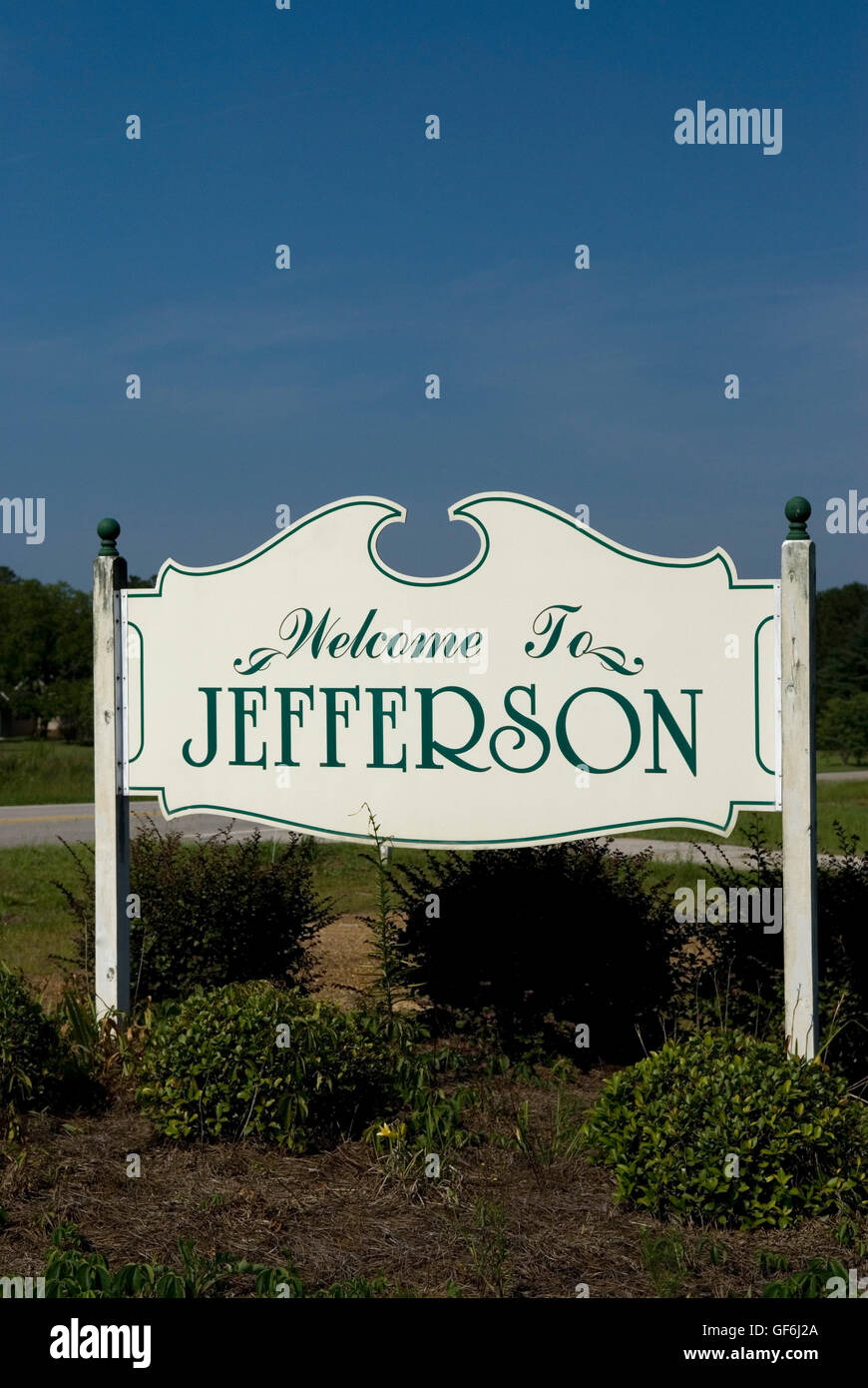 to Jefferson sign South Carolina USA Stock Photo Alamy
