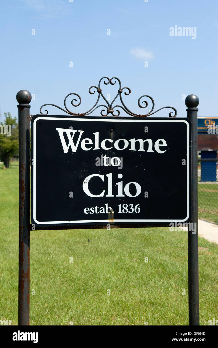 Welcome to Clio sign South Carolina USA Stock Photo
