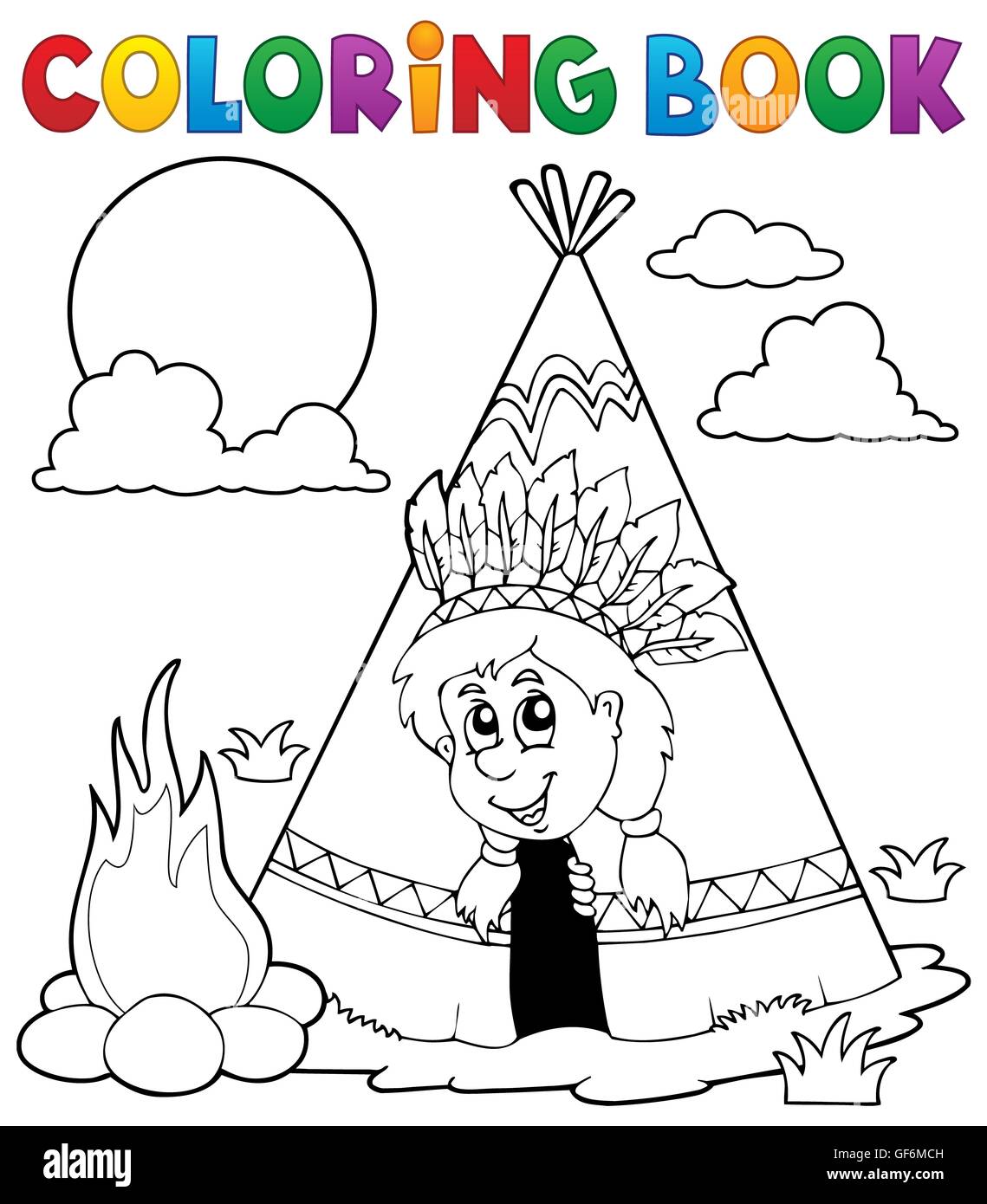 indian coloring pages preschool