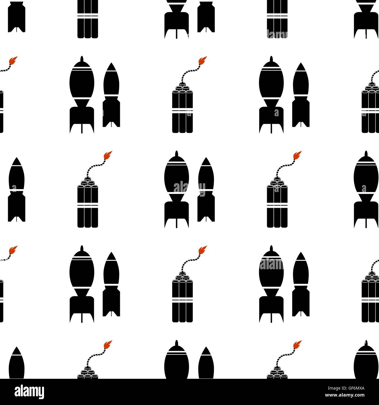 Bomb Silhouettes Seamless Pattern Stock Vector Image & Art - Alamy