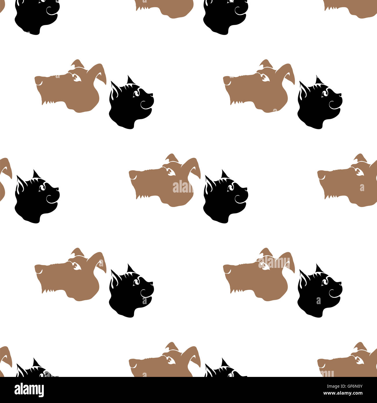 Dog Cat Seamless Animal Pattern Stock Photo - Alamy