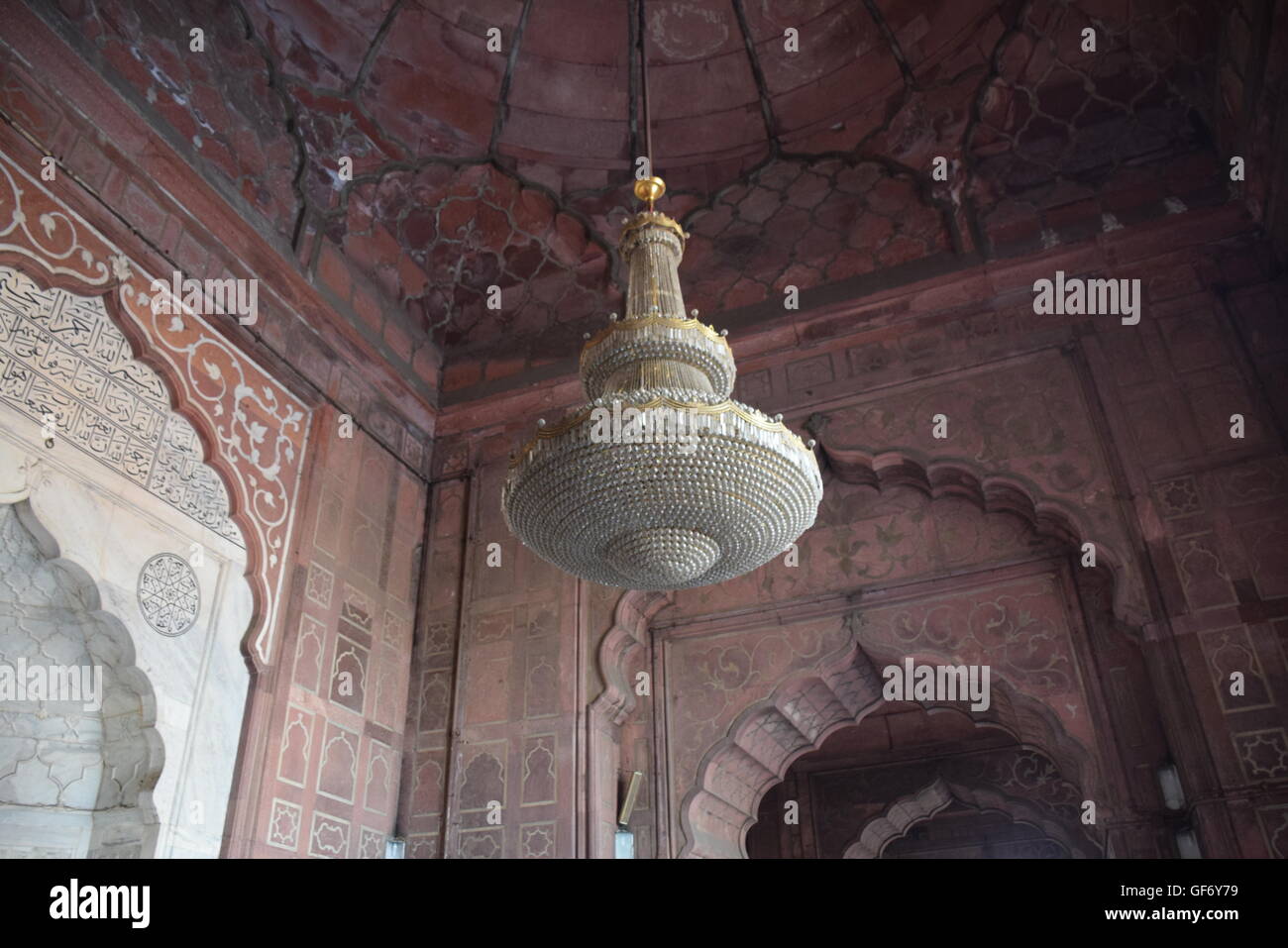 Classic chandelier in Jama Masjid mosque, Delhi, India Stock Photo Alamy