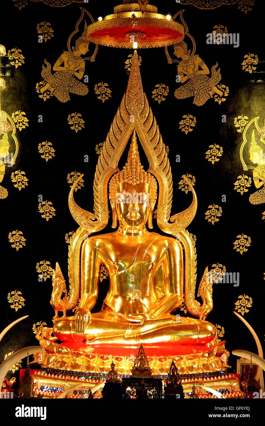 Ancient big golden Buddha Statue in Thailand Stock Photo - Alamy
