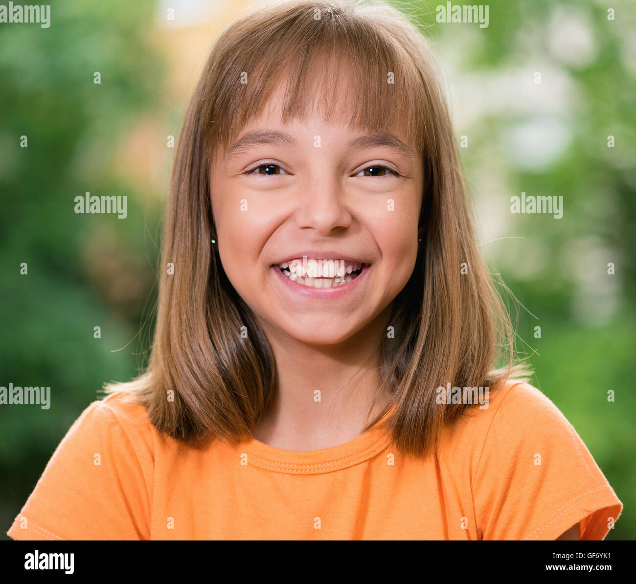 Portrait of smiling girl Stock Photo