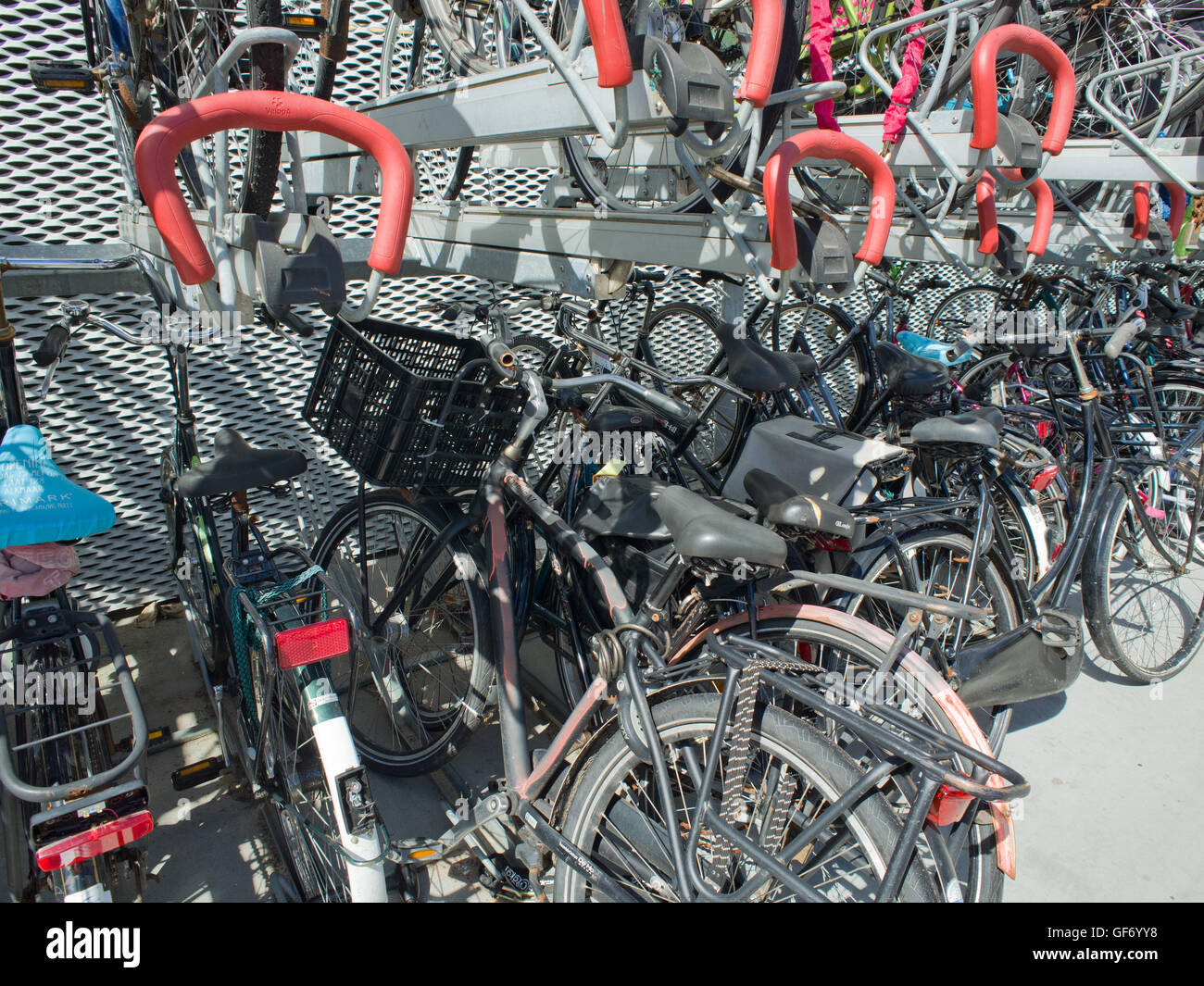 Bike rack Holland Stock Photo