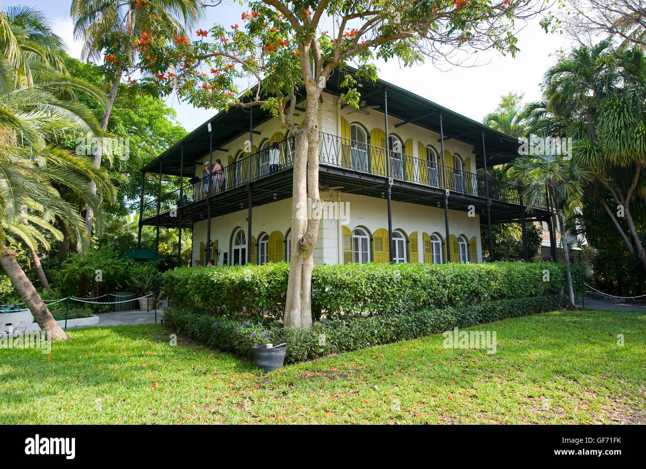 KEY WEST, FLORIDA, USA - MAY 03, 2016: The Ernest Hemingway House with garden in Key West in Florida. Stock Photo