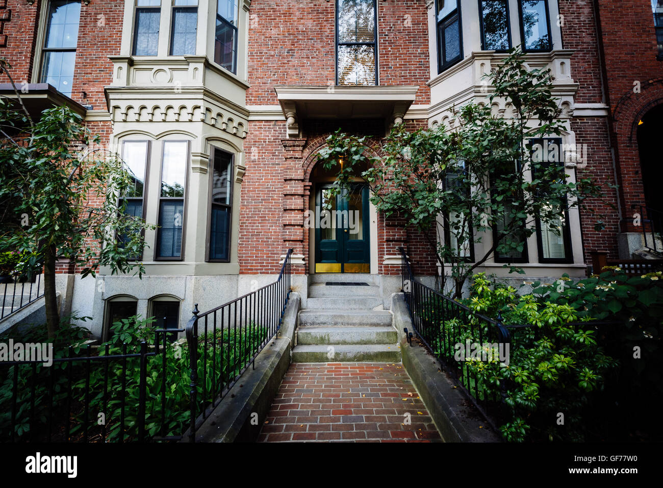 Houses in Bunker Hill, Charlestown, Boston, Massachusetts Stock Photo