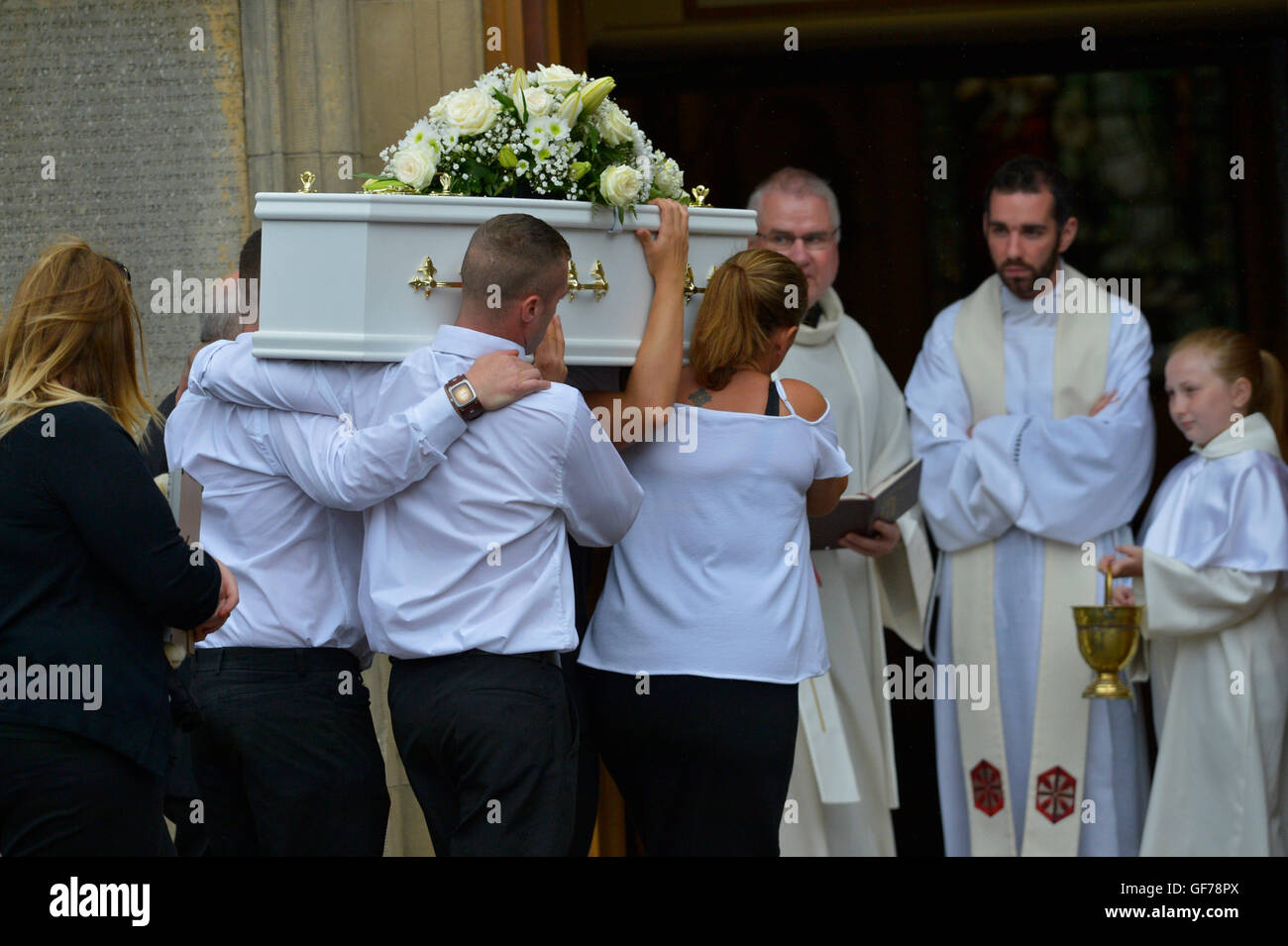 Funeral of young boy killed in tragic accident, Londonderry, Northern ...