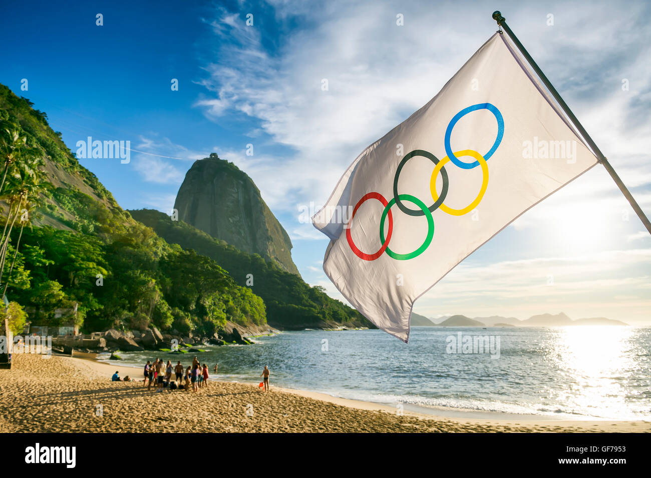 Rising sun flag waving in hi-res stock photography and images - Alamy