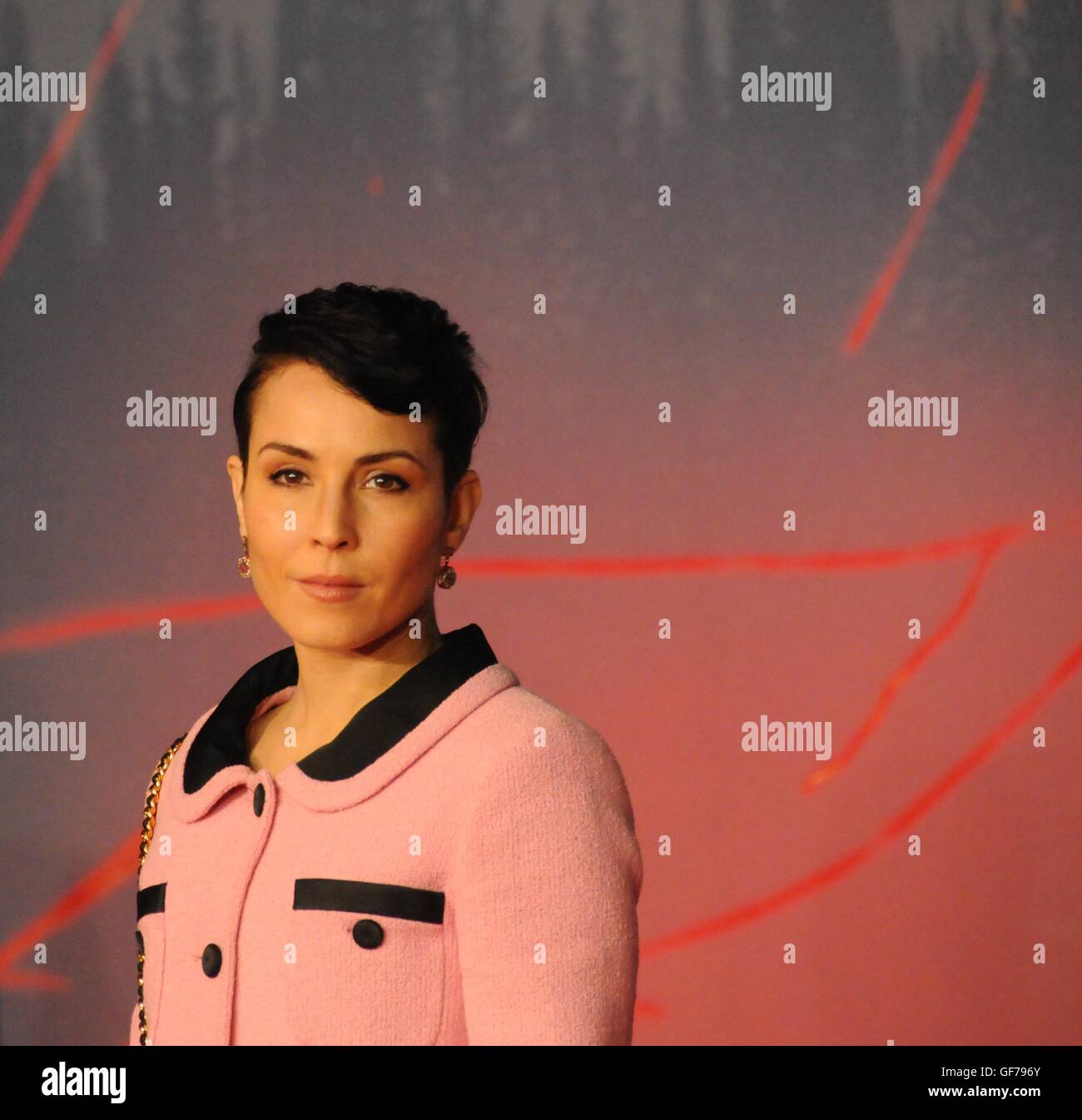 The actress Noomi Rapace, at the London film premiere of The Revenant. Stock Photo