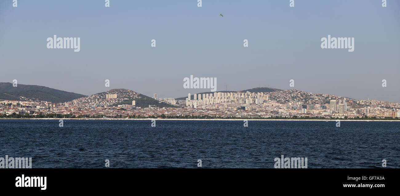 Buildings in Maltepe District, Istanbul City, Turkey Stock Photo