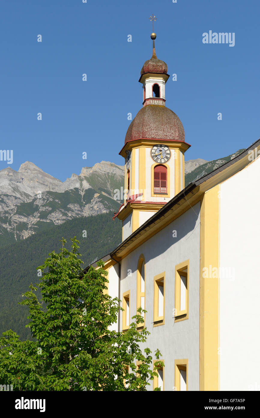 St. Georg church, build in 1780, Neustift, Stubaital - Stubai valley, Tyrol, Austria, Europe Stock Photo