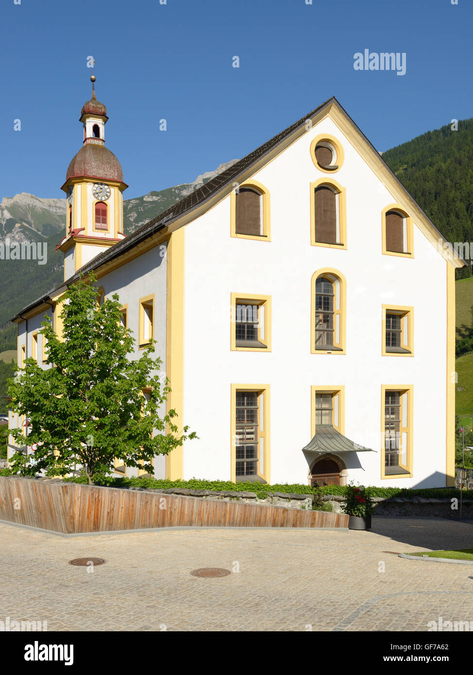 St. Georg church, build in 1780, Neustift, Stubaital - Stubai valley, Tyrol, Austria, Europe Stock Photo