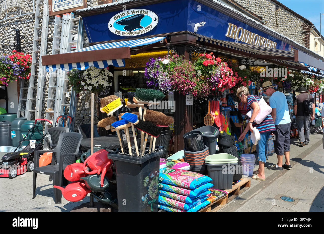 ironmonger's shop, sheringham, north norfolk, england Stock Photo