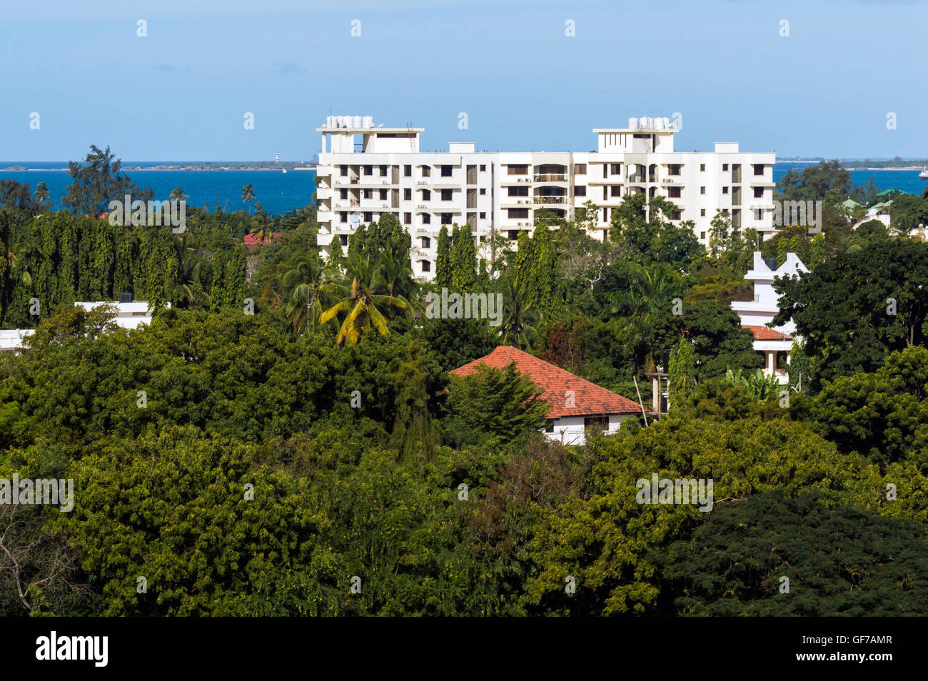 Aerial view of residential Oyster Bay, DaresSalaam, Tanzania Stock