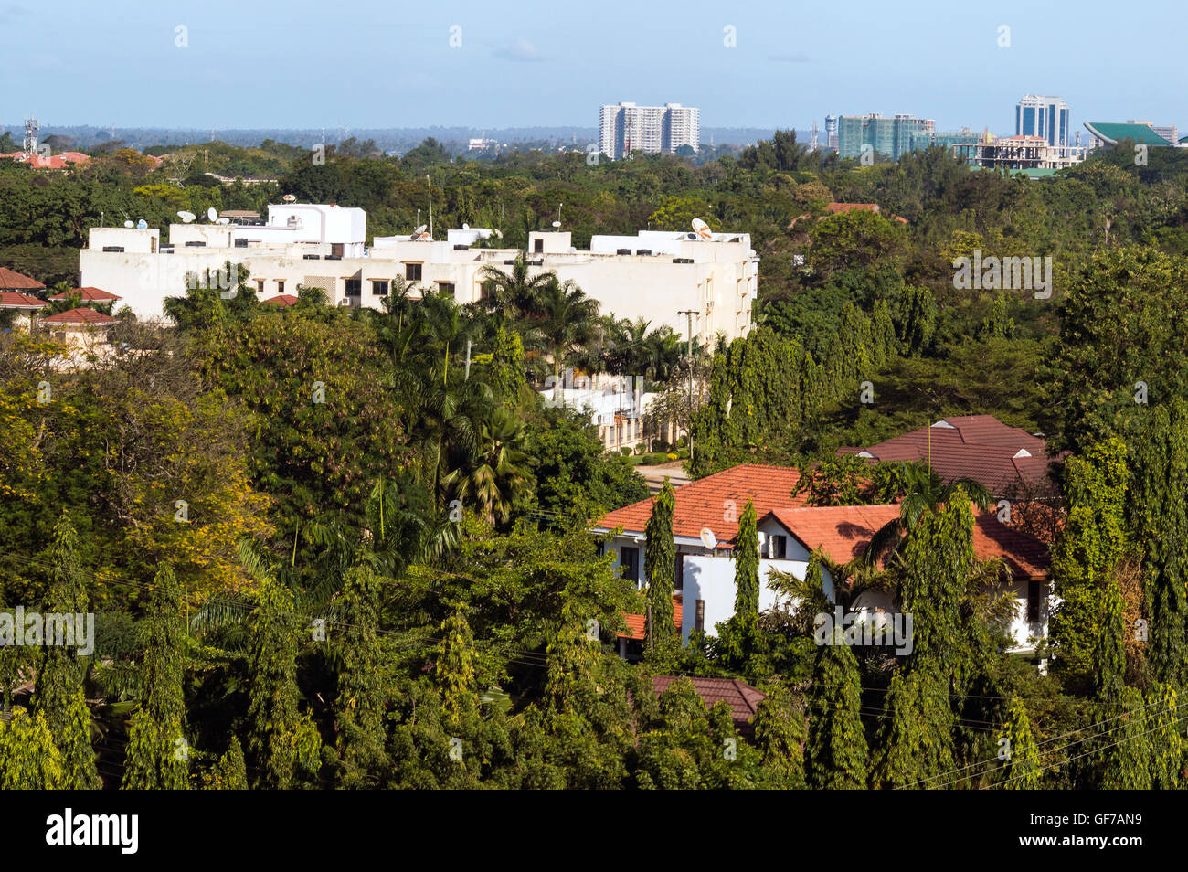 Aerial view of residential Oyster Bay, DaresSalaam, Tanzania Stock
