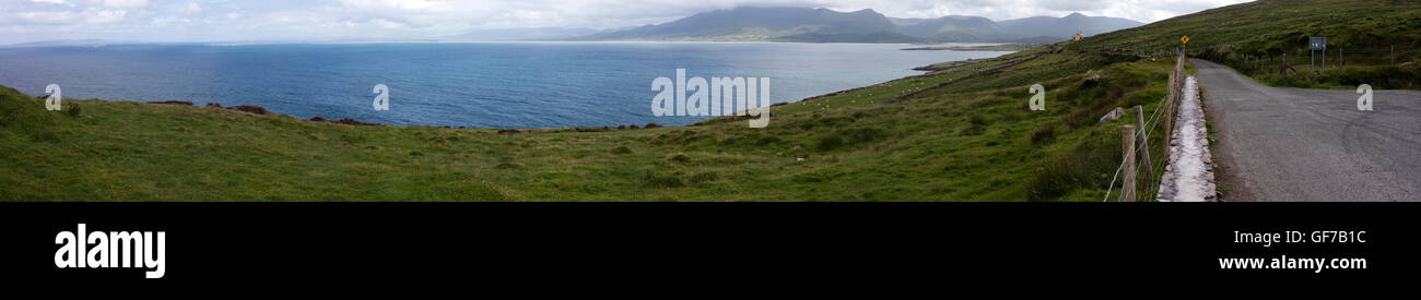 Shore of Brandon Bay with mount Brandon in the background - Dingle Peninsula - County Kerry - Ireland Stock Photo
