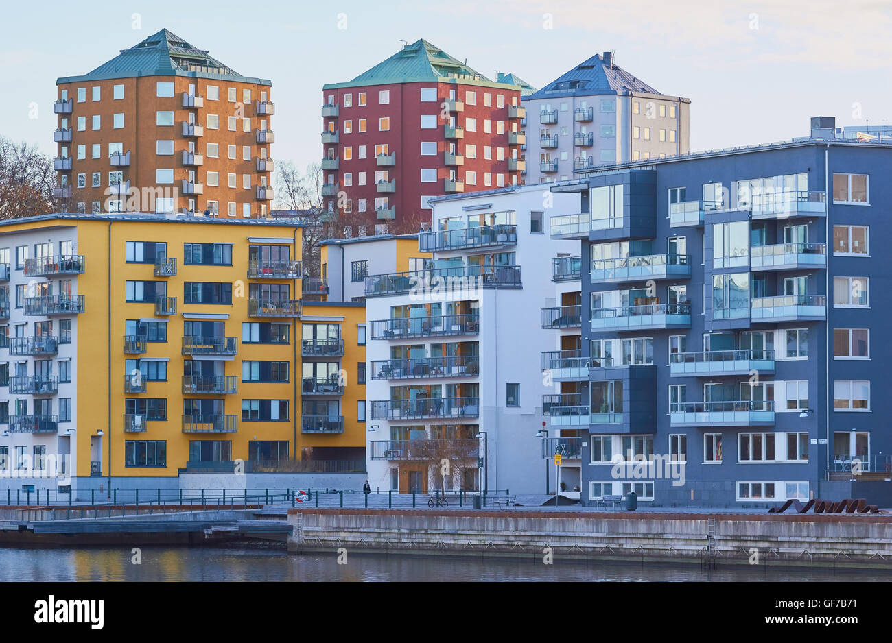 Picture of Apartment blocks in Hammarby Sjostad eco neighbourhood a pioneer in ...