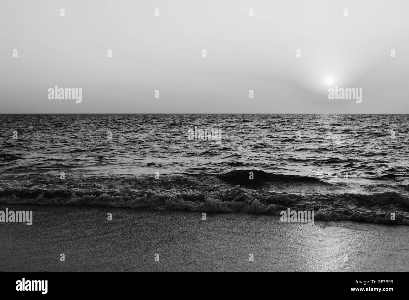 Scenic cloudy sunset sky Black and White Stock Photos & Images - Alamy