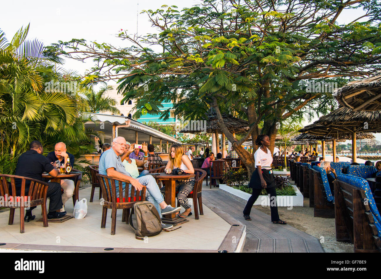 Beach front bars and dining, Hotel Slipway, DaresSalaam, Tanzania